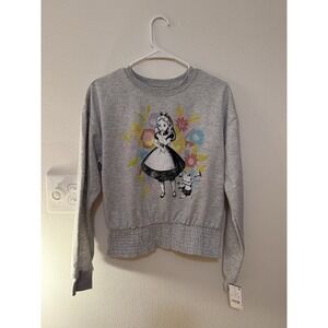 Disney Alice‎ In Wonderland Women's Ruffle Sweatshirt Size M NWT
